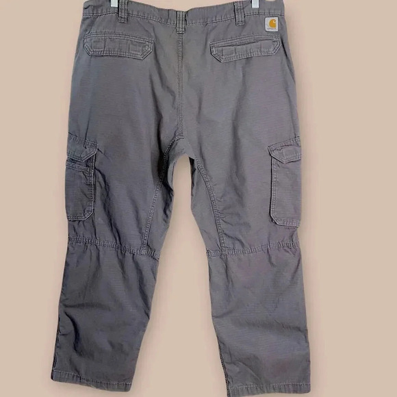 Carhartt Force Relaxed Fit Ripstop Cargo Work Pants Size 42X30 Gray Straight Leg - Picture 2 of 16